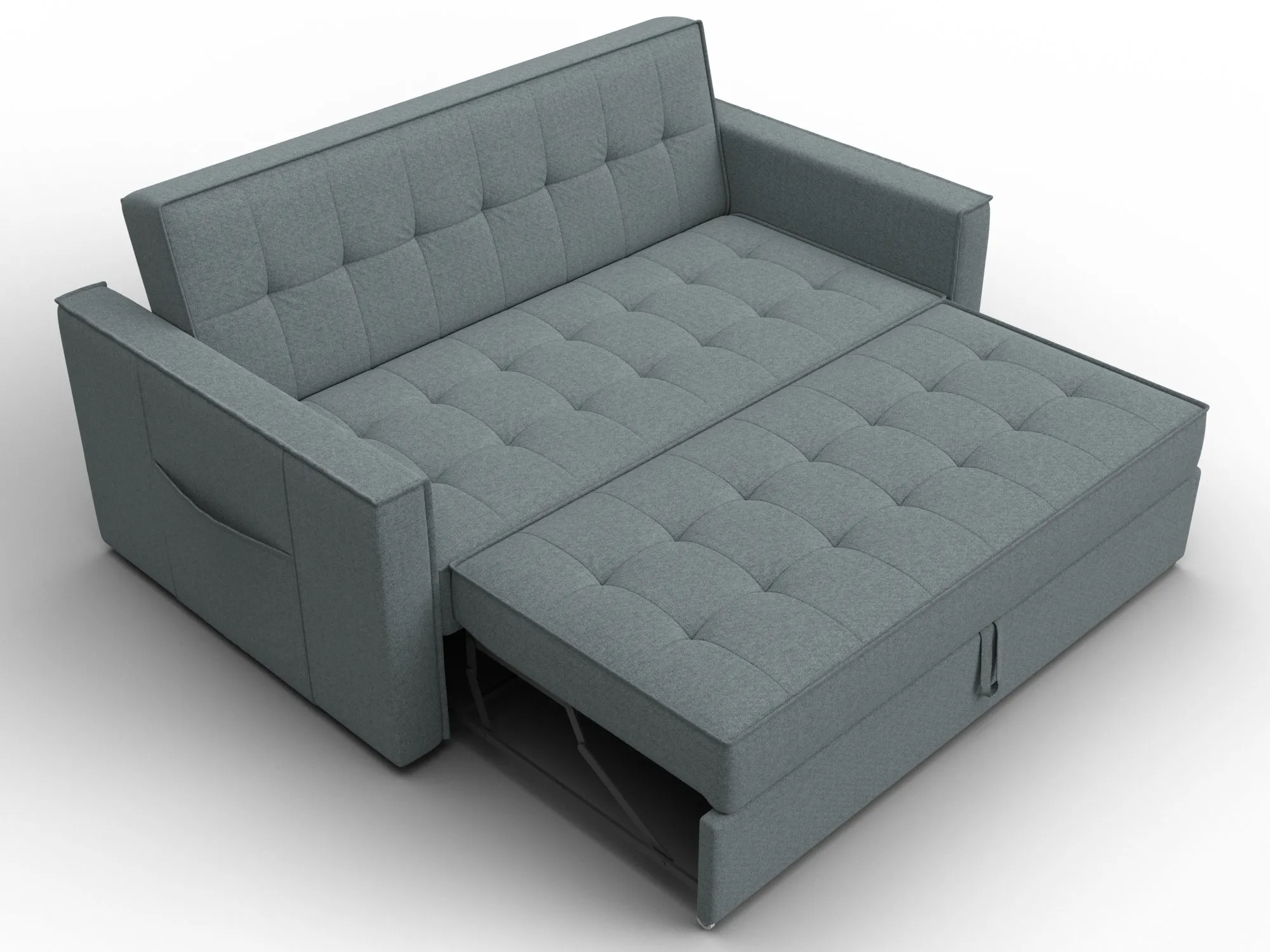 Диван прямой Лига-104 (140) ( Амур 07 серый )