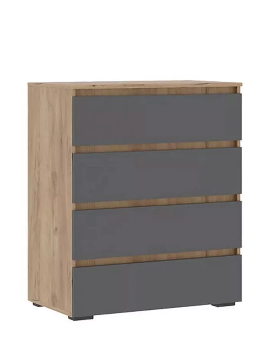 Комод Хелен КМ 02 802 4 ящика  (дуб крафт золотой - серый графит)