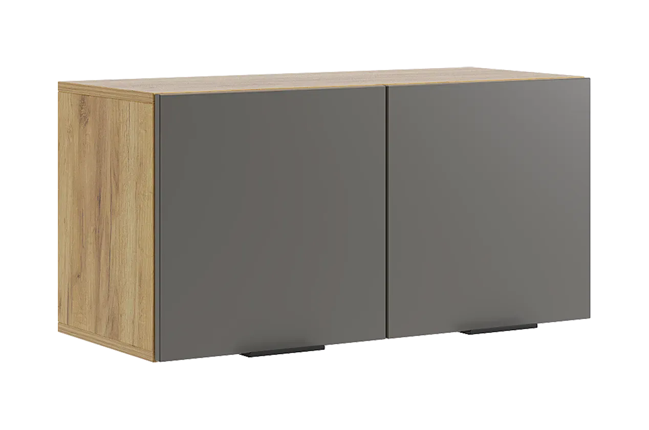 Антресоль Бери  двухдверная дуб крафт золотой/графит