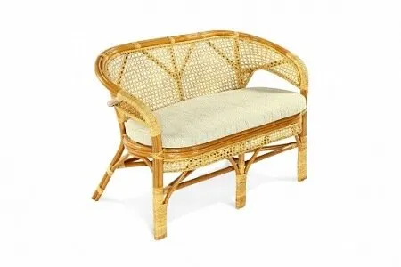 Диван из ротанга «Пеланги» двухместный с подушкой