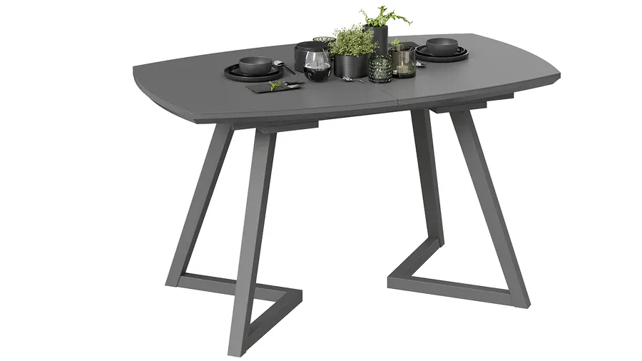 Стол обеденный TESCA 2 Графит, Стекло графит матовое