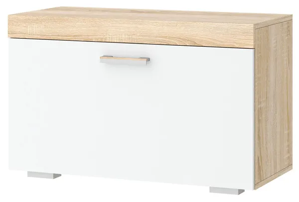 Обувница Соната ОС-800 дуб сонома/белый глянец