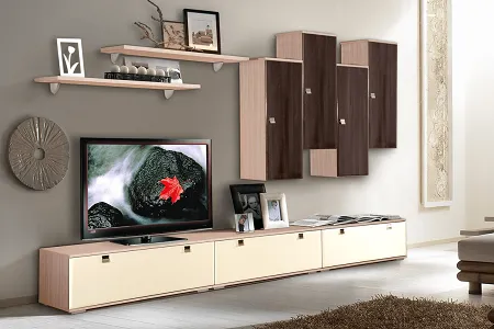 Стенка горка с асимметричными модулями