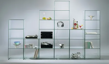 Стеклянный стеллаж