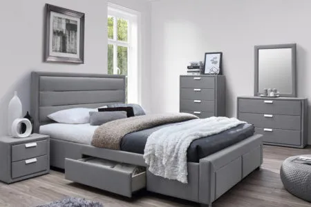 Полуторная кровать с ящиками