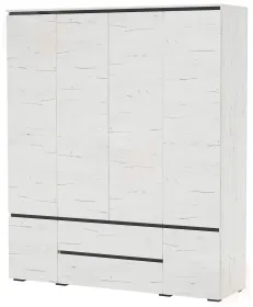  Шкаф ГРЕТТА 6С2Я  Дуб Крафт белый-Антрацит