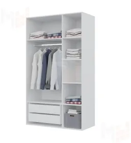 Шкаф Бостон 3-х створчатый с ящиками 1500 (белый)