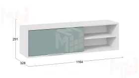 Полка настенная Марли - 403.001.000 Белый Серо-голубой