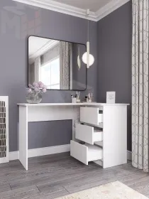 Стол письменный угловой Мори МС-16 белый