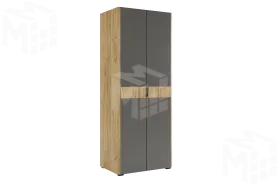 Шкаф двухдверный Адам  дуб крафт золотой/графит