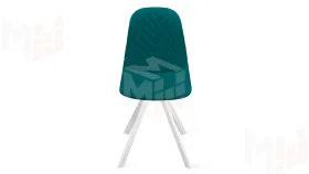 Стул Шерри К2 Белый матовый, Велюр Confetti Izumrud