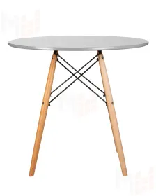 Стол обеденный DOBRIN CHELSEA`80 (ножки светлый бук, столешница светло-серый (GR-01))