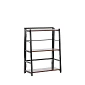 Стеллаж раскладной Leset Пако 800 трапеция (Чёрный/Орех донской)