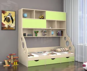 Кровать 2-х спальная с антресолью Дельта 21.02