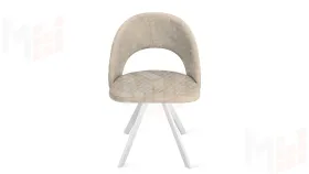 Стул Гэтсби К2 Белый матовый, Велюр Wellmart Dark Beige