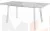 Стол раскладной стеклянный Лаки Лофт 140 Белый/Белый