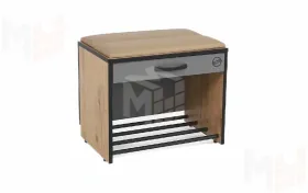 Тумба Ольга-Лофт 5.1 Дуб Крафт Золотой/Темно-Серый