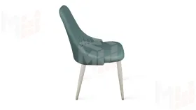 Стул Франк (конус) исп. 2 - ДП2-30 Капучино матовый/Микровелюр Madera Aquamarine (аквамарин)