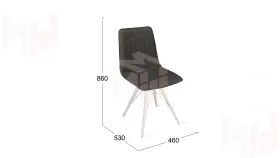 Стул Хьюго К3 Белый матовый, Велюр Confetti Stone