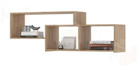 Полка Хелен ПЛ 01 дуб крафт золото - серый графит