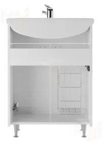 Тумба под умывальник "Уют 60 Классик" с корзиной для белья Айсберг