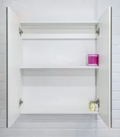 Шкаф-зеркало Норма 60 с двумя дверцами Айсберг