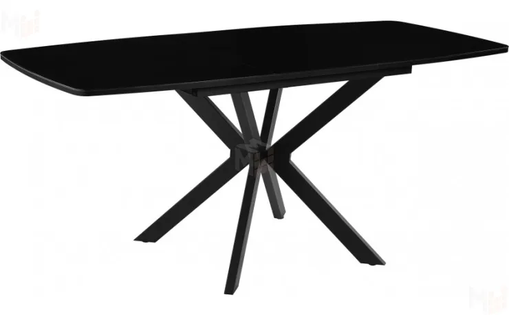 Стол раскладной стеклянный Твин Лофт 130 Чёрный