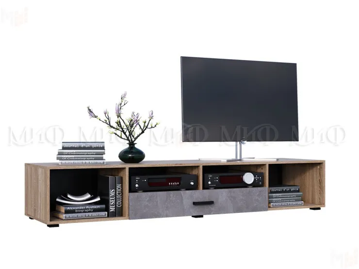 ТВ Тумба Ненси NEW (сонома/бетон светлый)