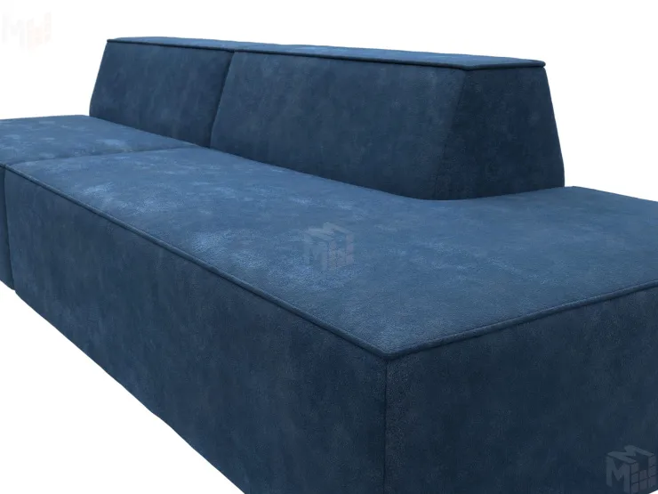 Диван прямой модульный Монс Модерн правый ( BRUT 11 синий )