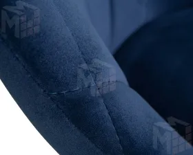 Стул барный DOBRIN LOGAN BLACK (синий велюр (MJ9-117))