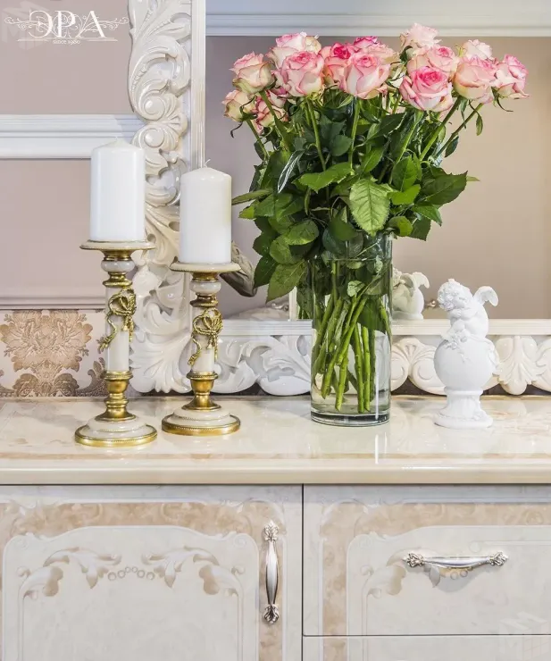 Зеркало Патрисия ППУ крем корень глянец 2 (гостиная)