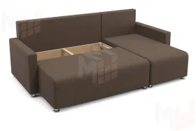 Угловой диван Челси (Цветы коричневый)