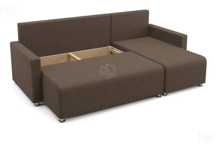 Угловой диван Челси (Цветы коричневый)