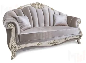 Диван Марселла 3х местный крем глянец