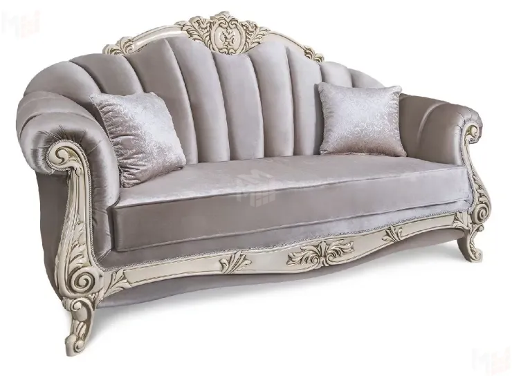 Диван Марселла 3х местный крем глянец