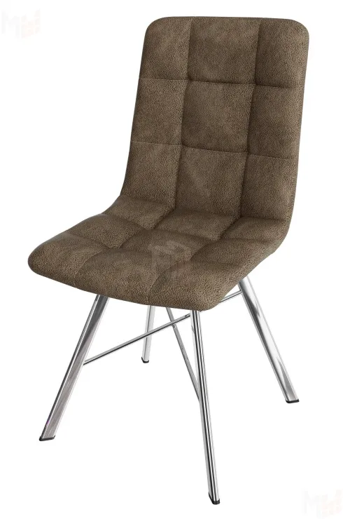 Стул Чили (замша карамель, ноги хром)