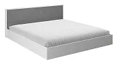 Кровать Копенгаген 1,4 (с настилом) (белый матовый/серый графит)