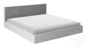 Кровать Копенгаген 1,4 (с настилом) (белый матовый/серый графит)