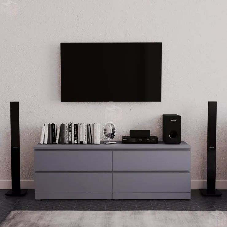 Комод Варма 4Д серый