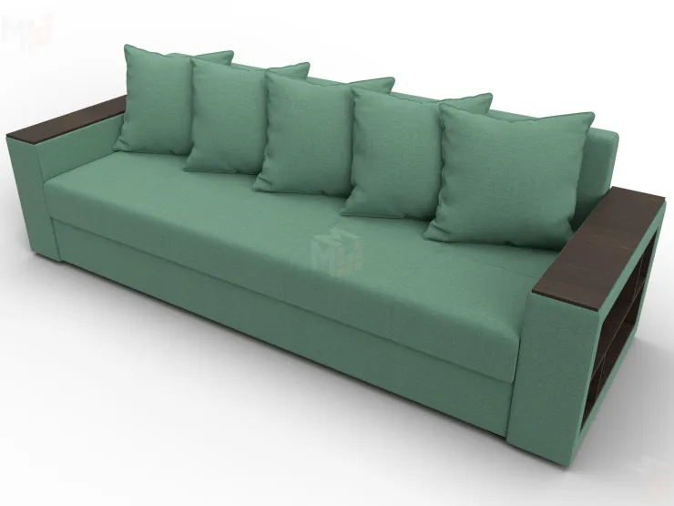 Диван прямой Дубай Лайт ( Амур 11 зеленый )