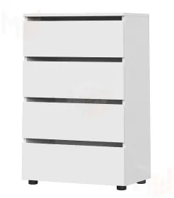 Комод Токио 4 ящика Белый текстурный 