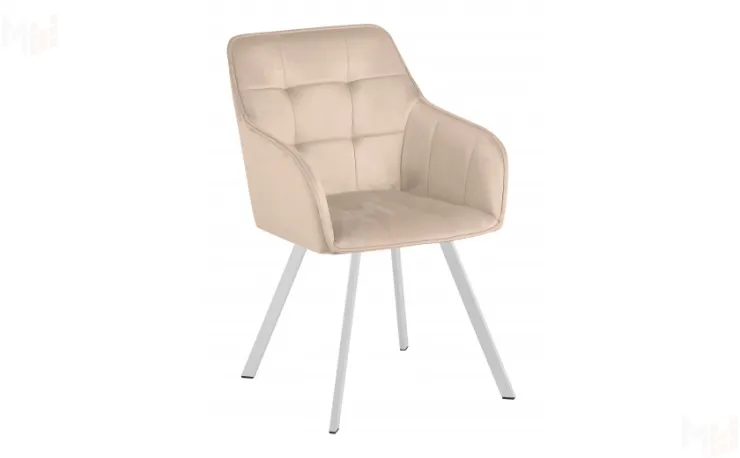 Кресло поворотное Мони Confetti cream/белый