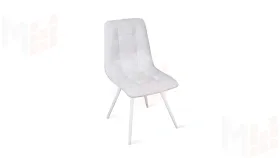 Стул Бруно (конус Т3) Белый муар, Кожзам Белый