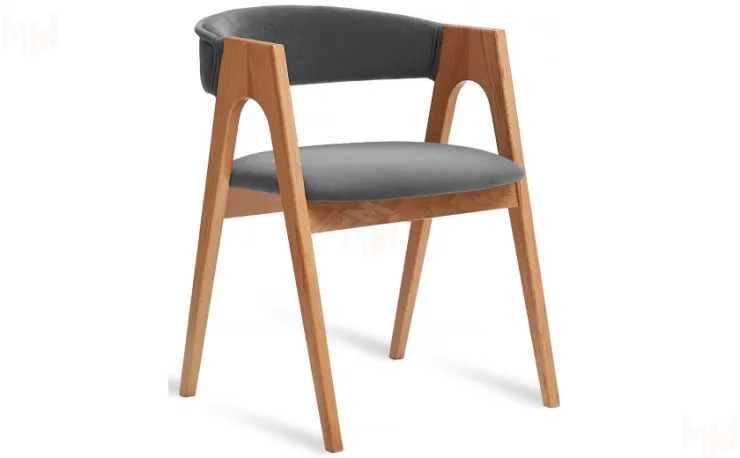 Стул деревянный Кайто Бук натуральный  Серый