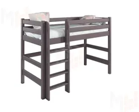 Полувысокая кровать Соня 5 с прямой лестницей (Лаванда)