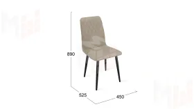 Стул Стенли К1С Черный муар, Велюр Confetti Smoke