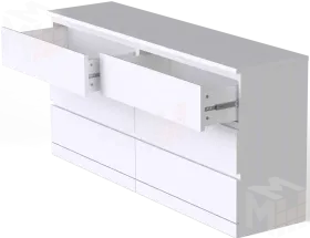 Комод Варма 6Д белый 