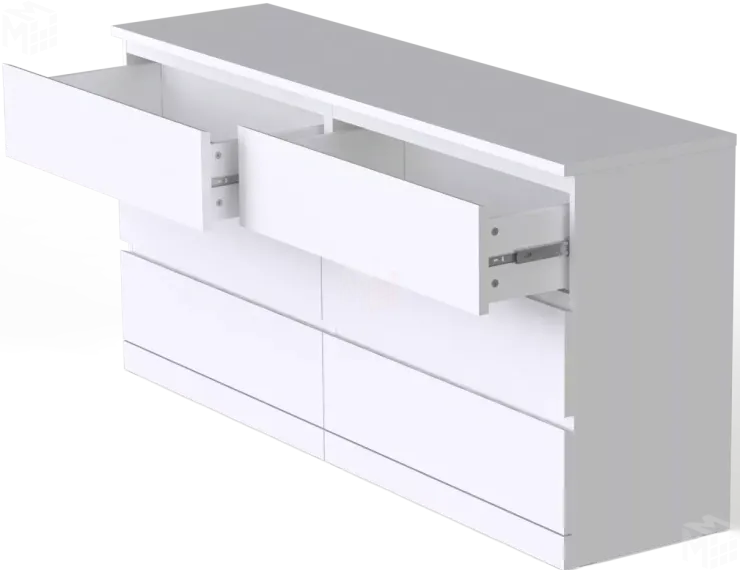 Комод Варма 6Д белый 