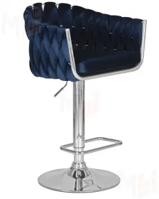 Стул барный DOBRIN MARCEL (синий велюр (MJ9-117))