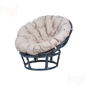 Кресло Папасан 23/01 с бежевой подушкой